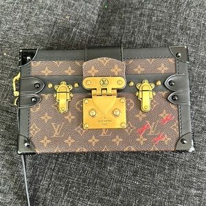 Louis Vuitton Petite Malle Monogram Brown Clutch